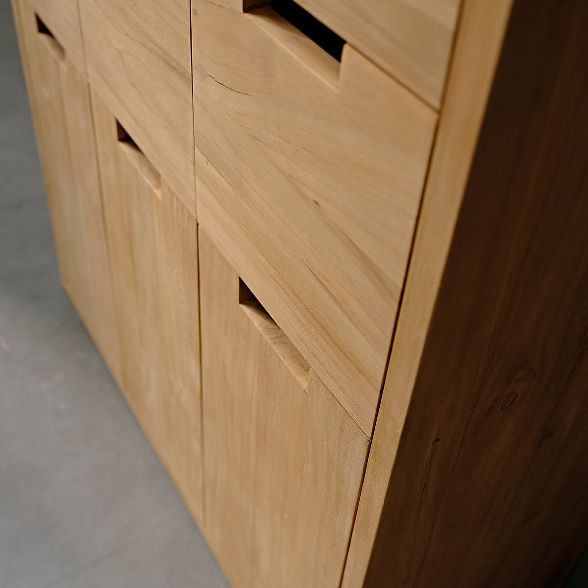 ALDO - Armadio da ingresso in teak massello 80 cm