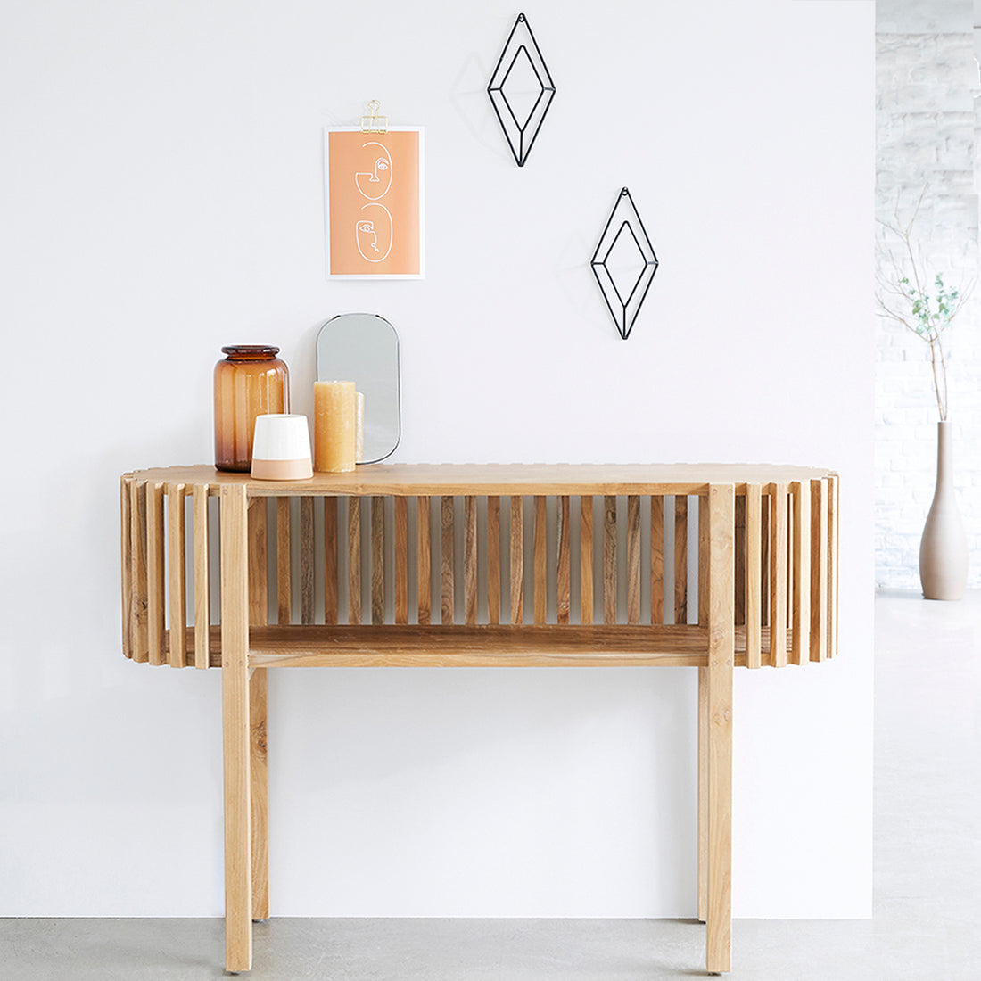 VICTORIA - Consolle in teak massello 120 cm