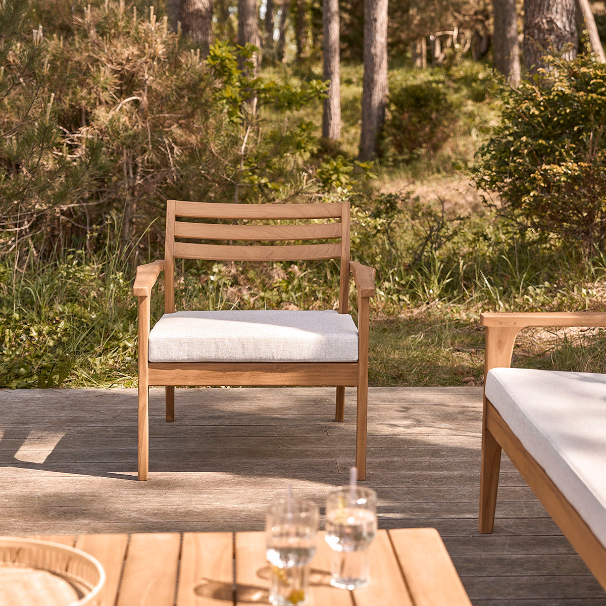 BARI - Poltrona da giardino in teak massello