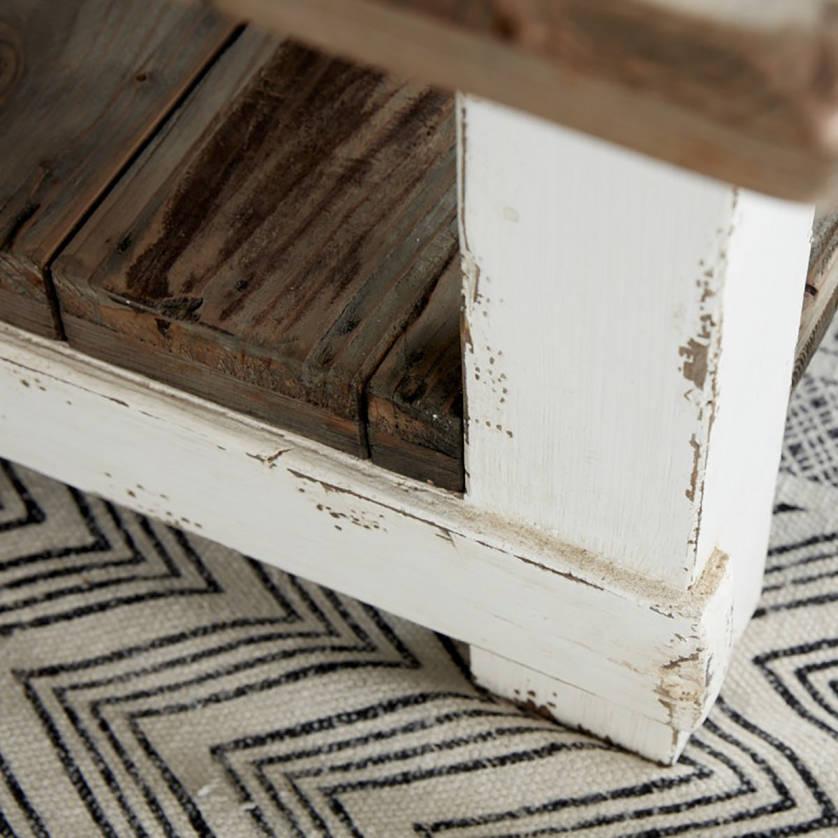 ATLANTIC - Tavolino in legno massello riciclato 140 cm