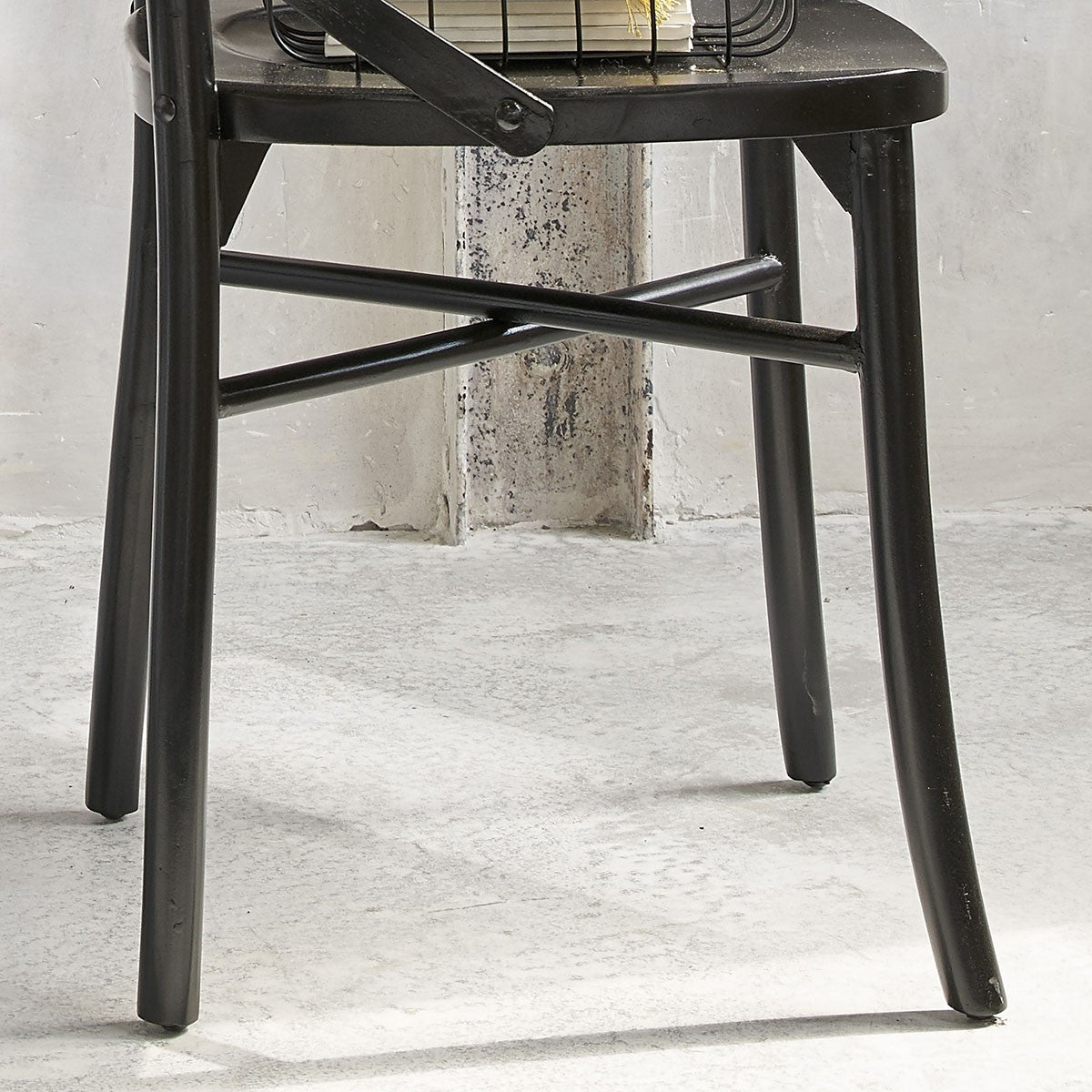 LONDRES - Set di 2 sedie da bistrot in mogano massello nero