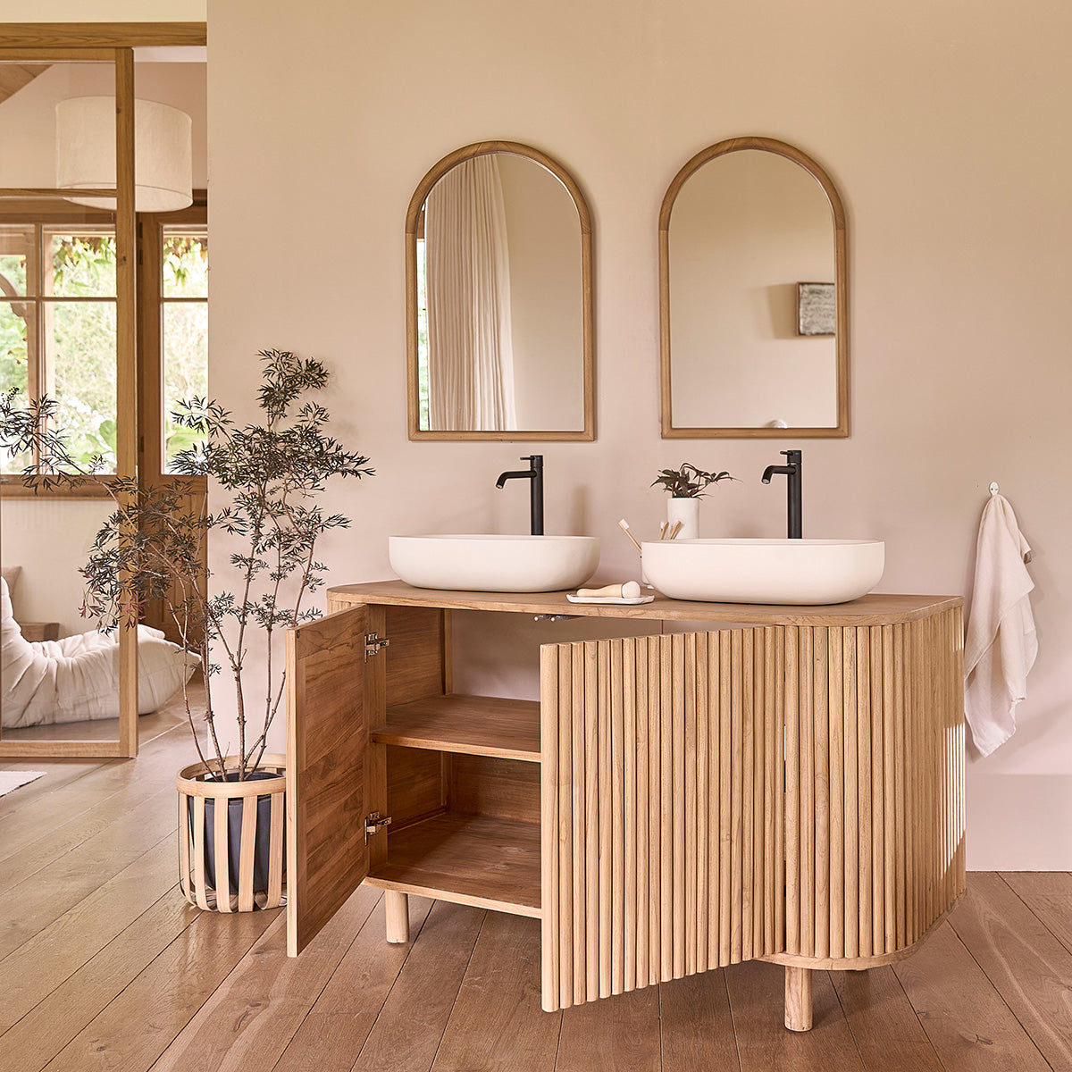 COLINE - Mobile da 140 cm in teak massello