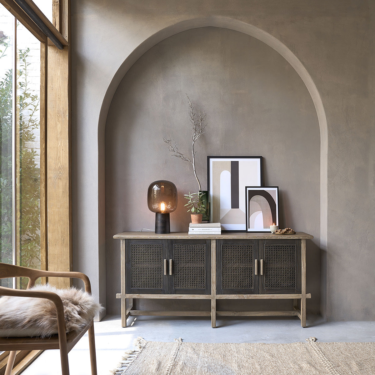 JUNKO - Credenza in legno massello riciclato 173 cm