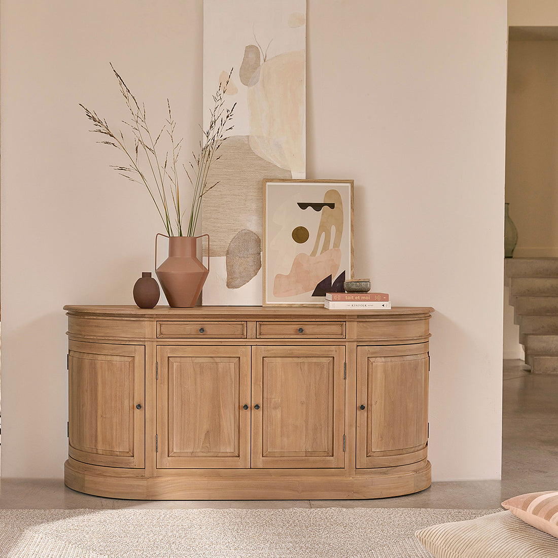 DOMAINE - Credenza in teak massello 180 cm
