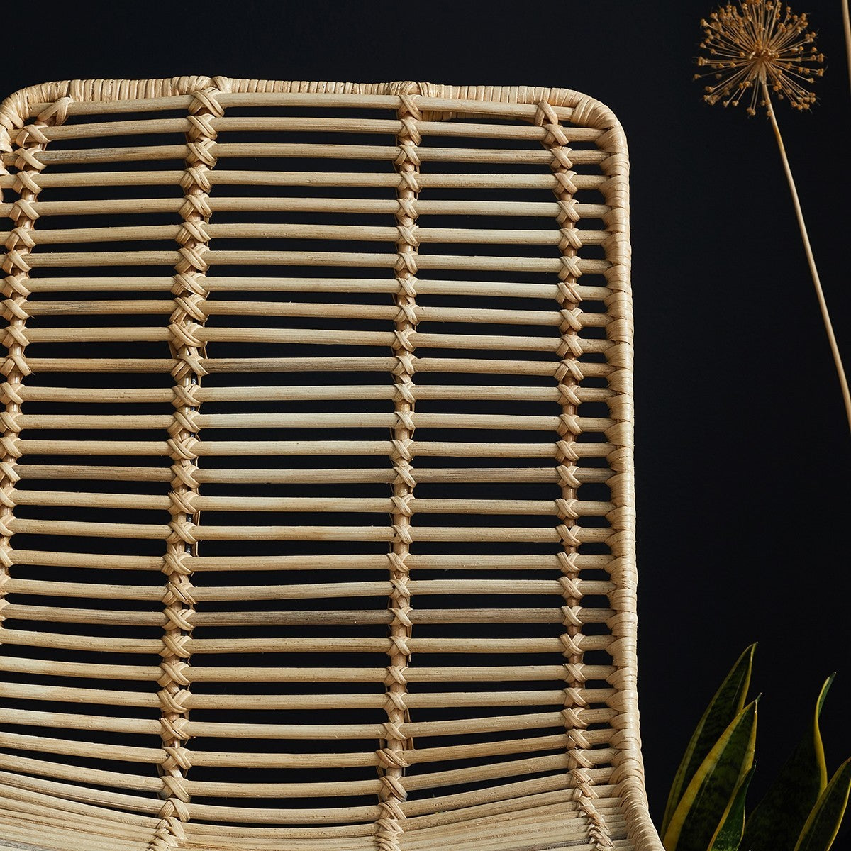 BOHEMA - Set di 2 sedie in rattan e metallo