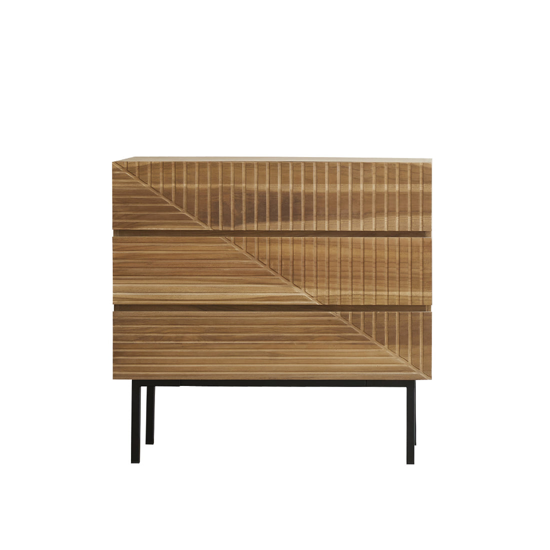 PORTLAND - Cassettiera in teak massello 95 cm