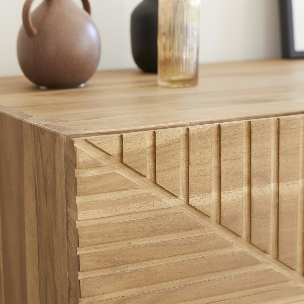 PORTLAND - Cassettiera in teak massello 95 cm