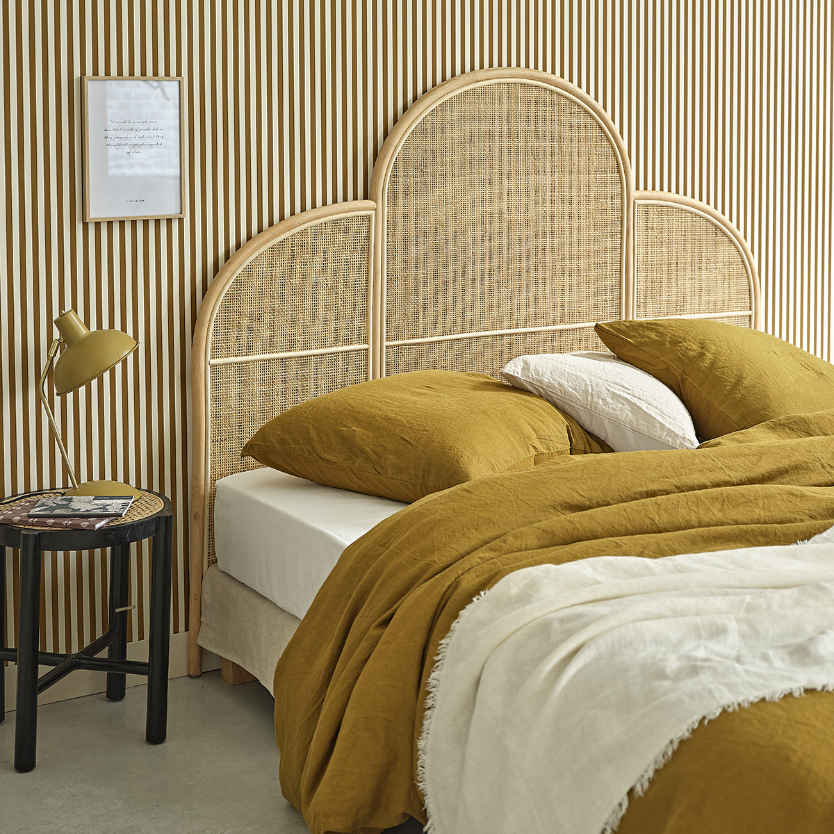 JANE - Testiera in rattan e cannage 160 cm