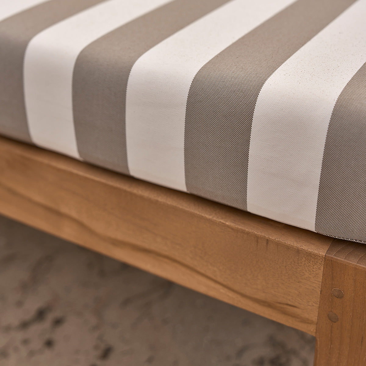 PALMA - Set di mobili da giardino in teak massello a righe