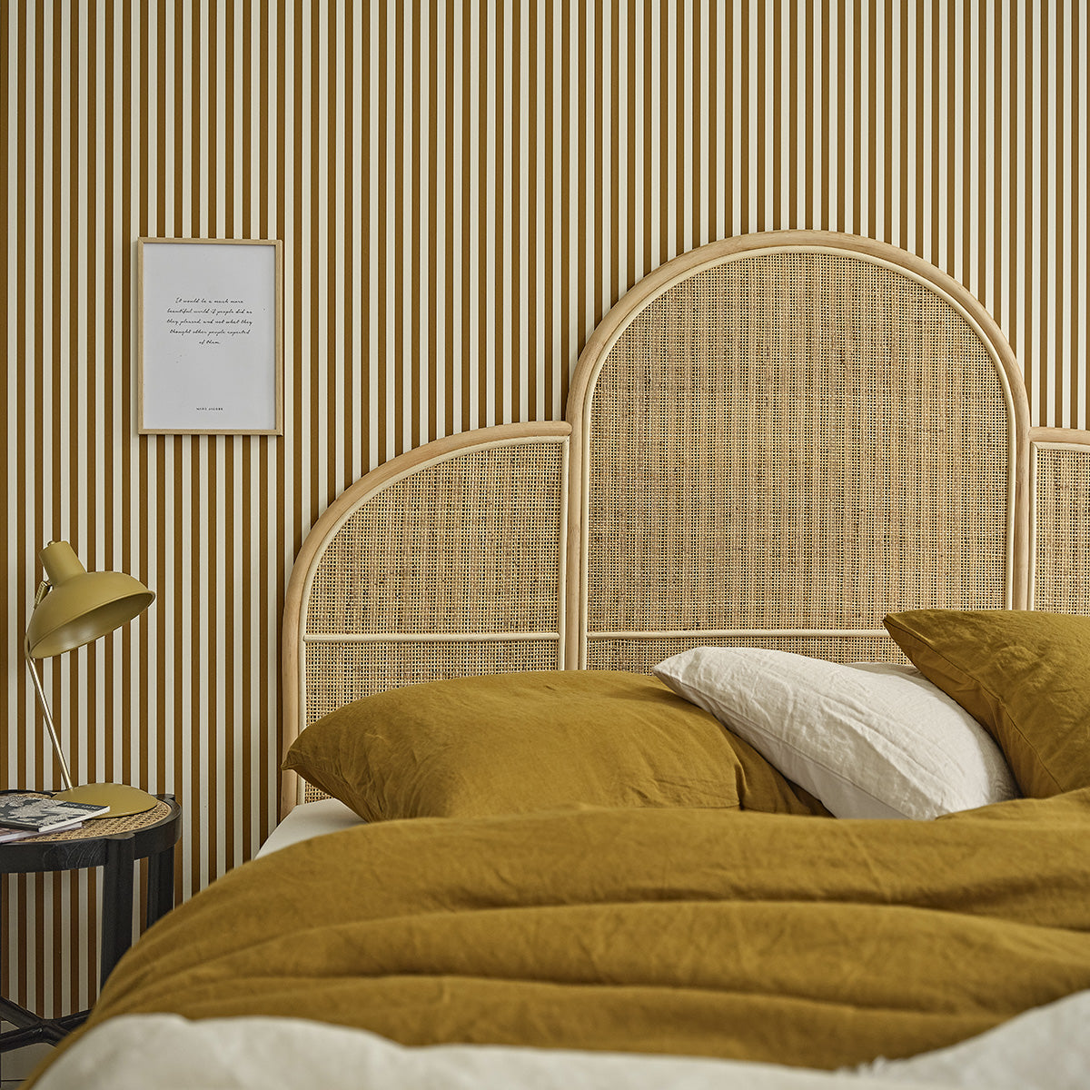 JANE - Testiera in rattan e cannage 160 cm