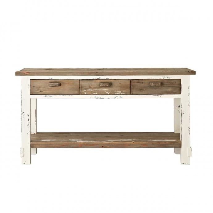 SEZANNE - Mobile per lavabo in legno massello riciclato 150 cm