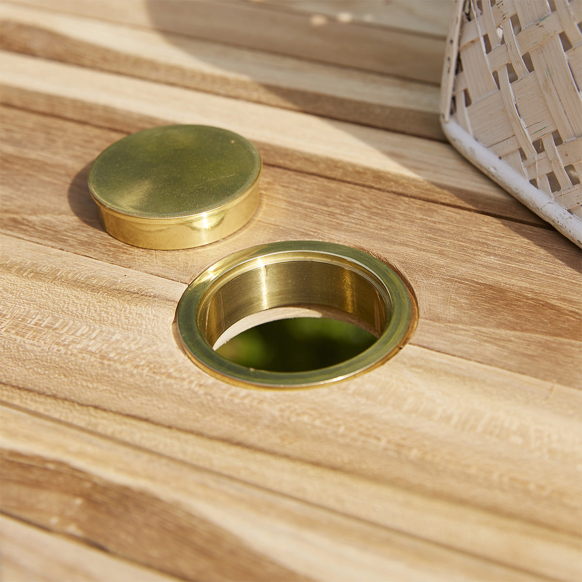 MELBOURNE - Set di mobili da giardino in teak massello con tavolo allungabile 6 pers.