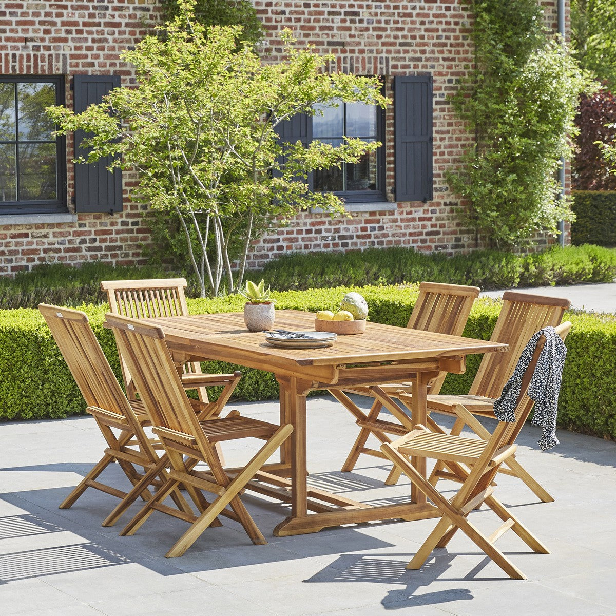 BALI - Set di mobili da giardino in teak massello oliato 8/10 pers.