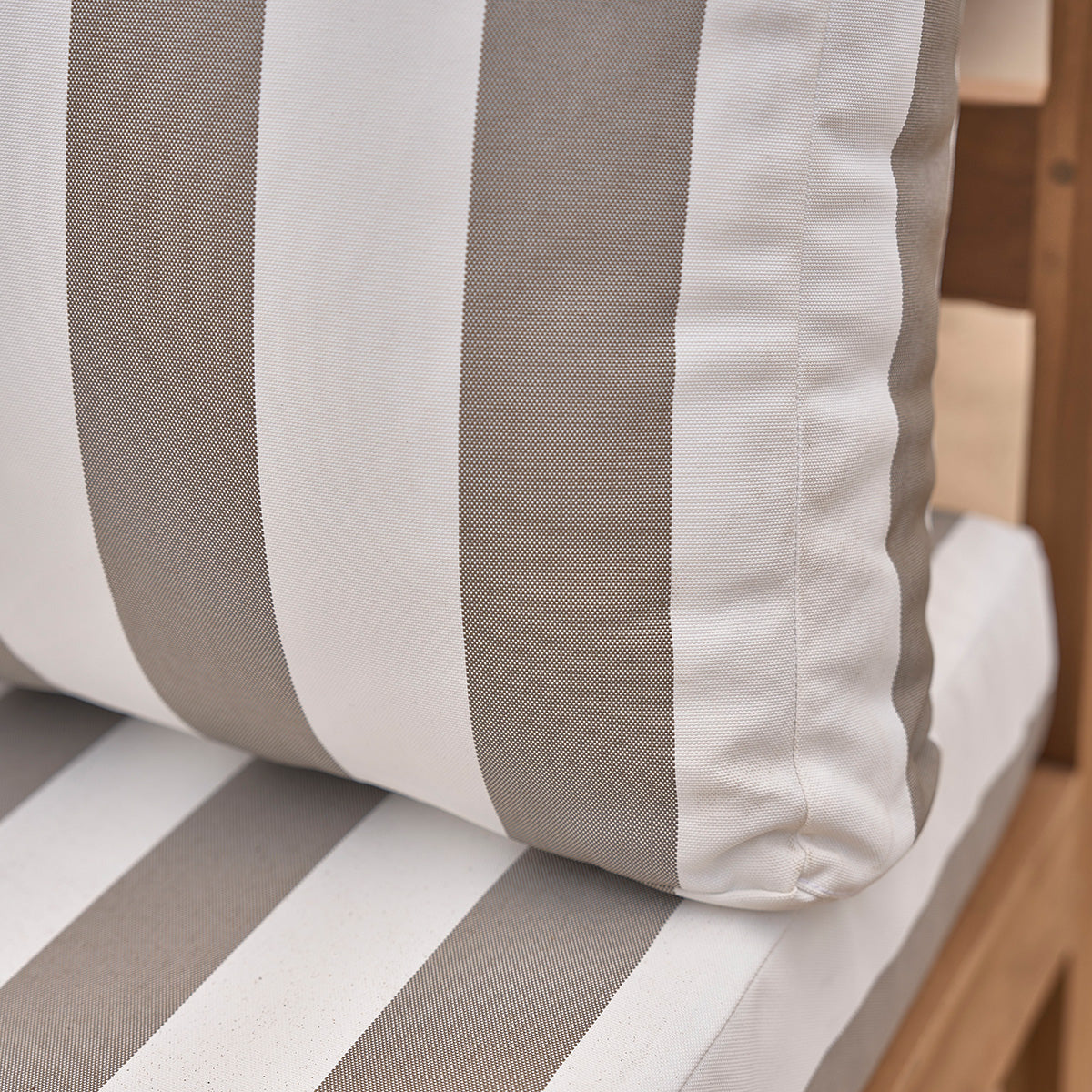 PALMA - Divano da giardino a righe in teak massello