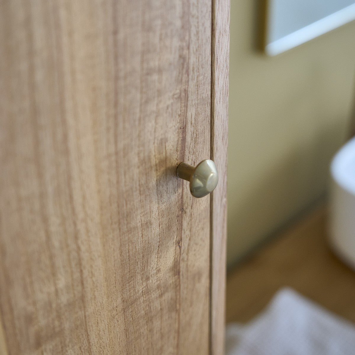 FIFTIES - Colonna da bagno in mindi massello sospesa 120 cm