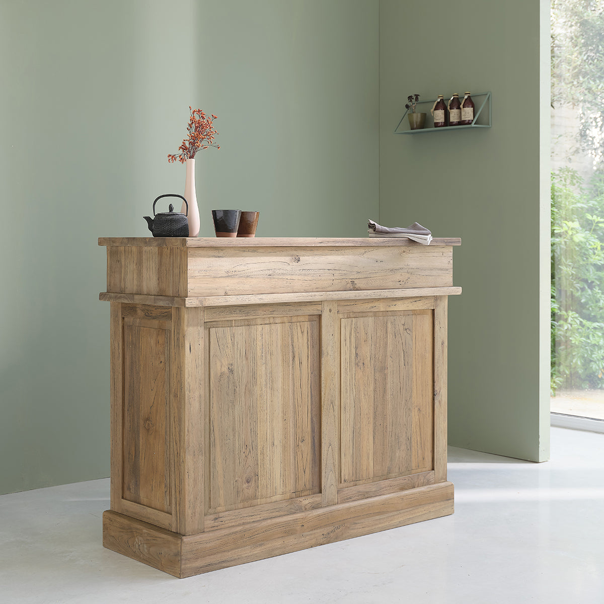 CARGO - Bar in teak massello riciclato 120