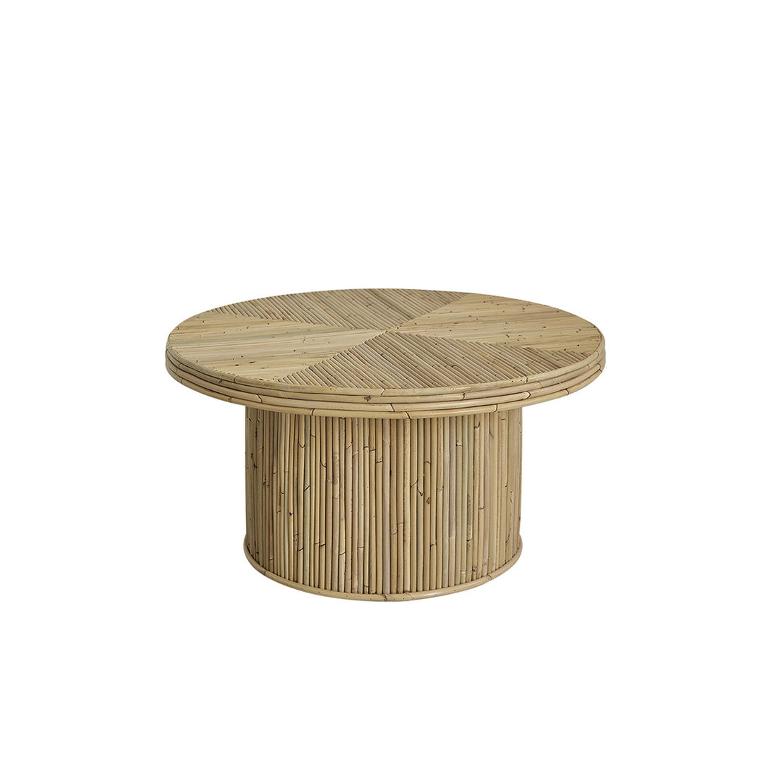 ALMA - Tavolino in cannage di rattan Ø 80 cm