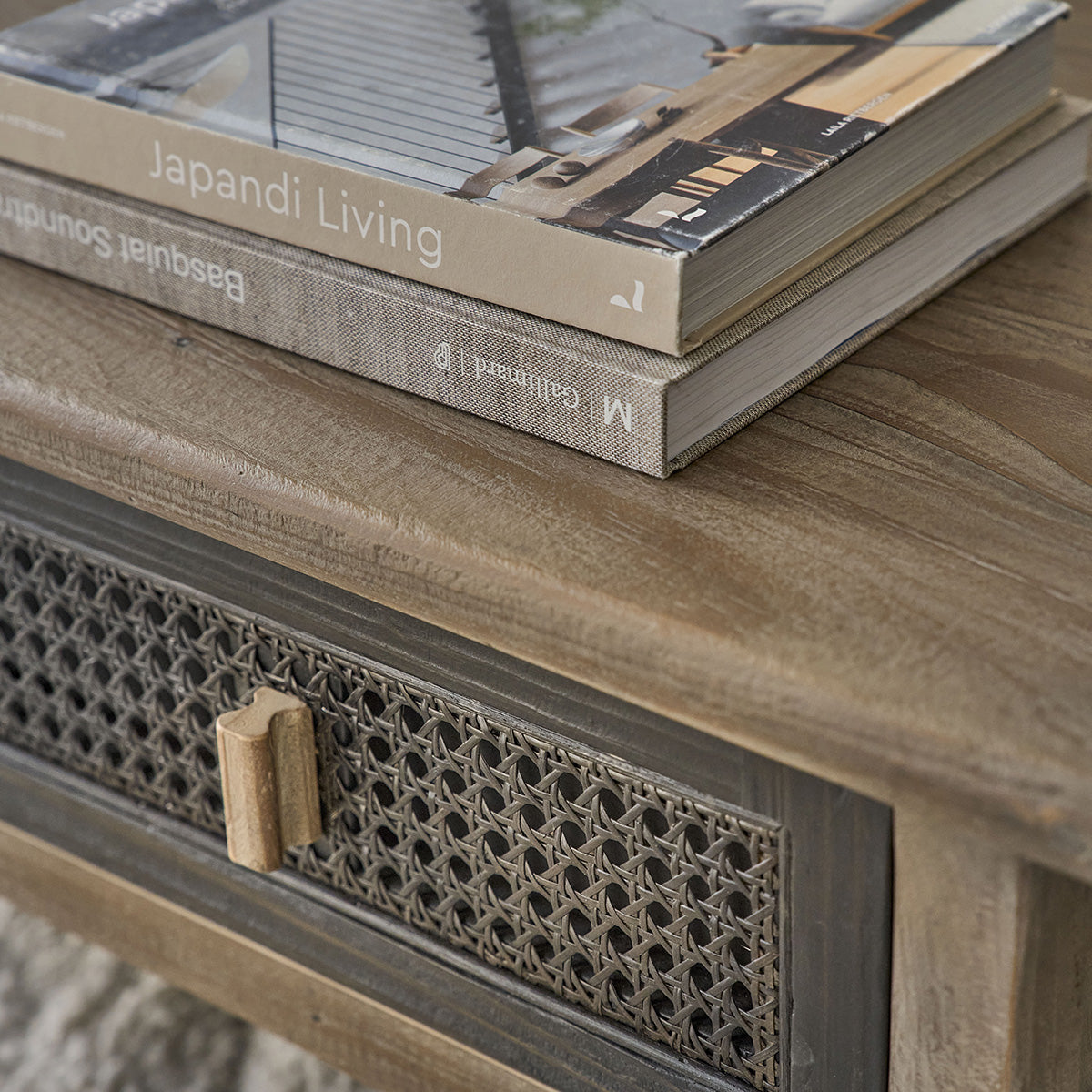 JUNKO - Tavolino in legno massello riciclato 110 cm