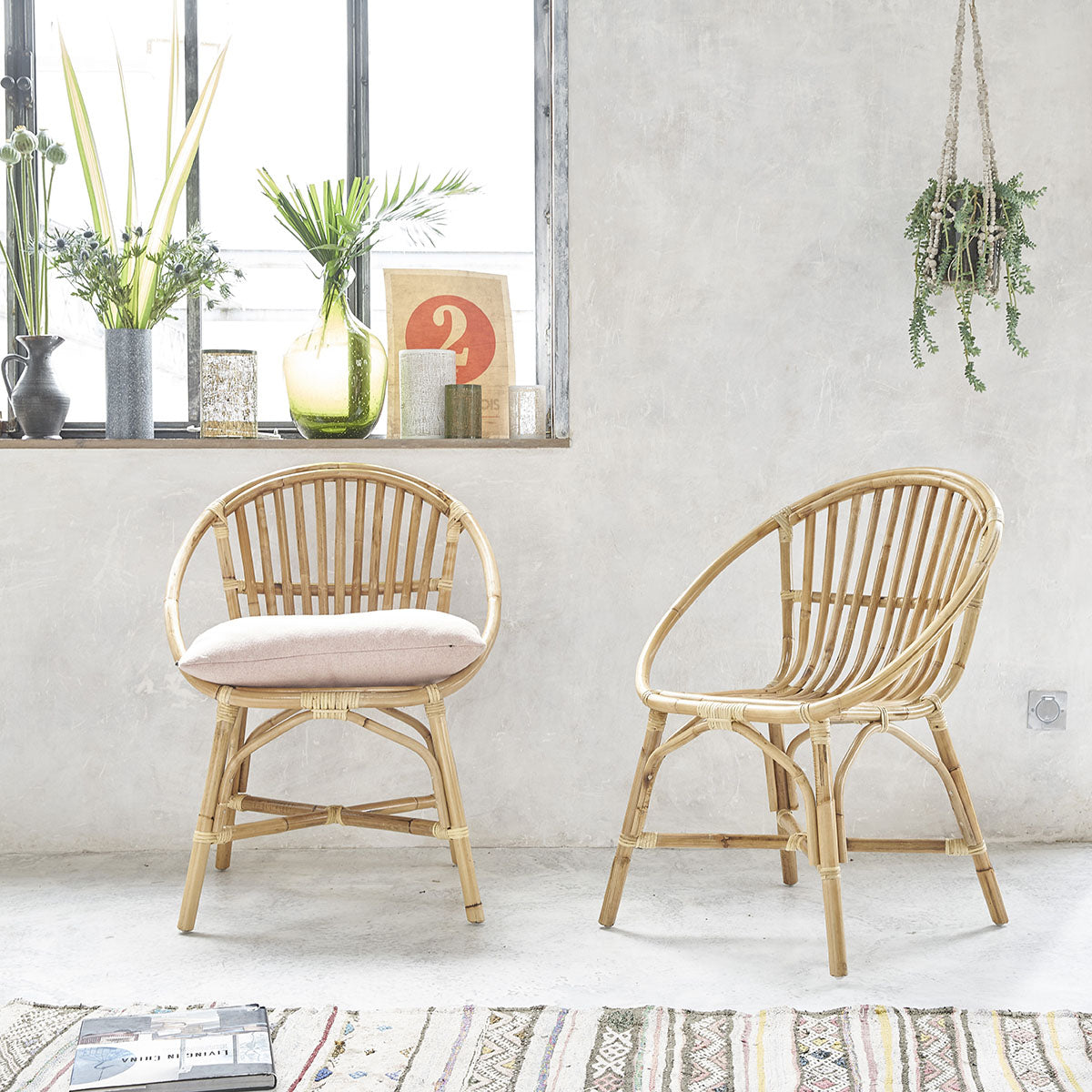 PAOLA - Set di 2 poltrone in rattan