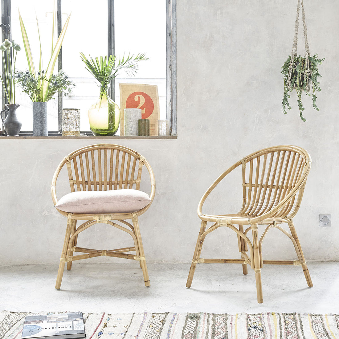 PAOLA - Set di 2 poltrone in rattan