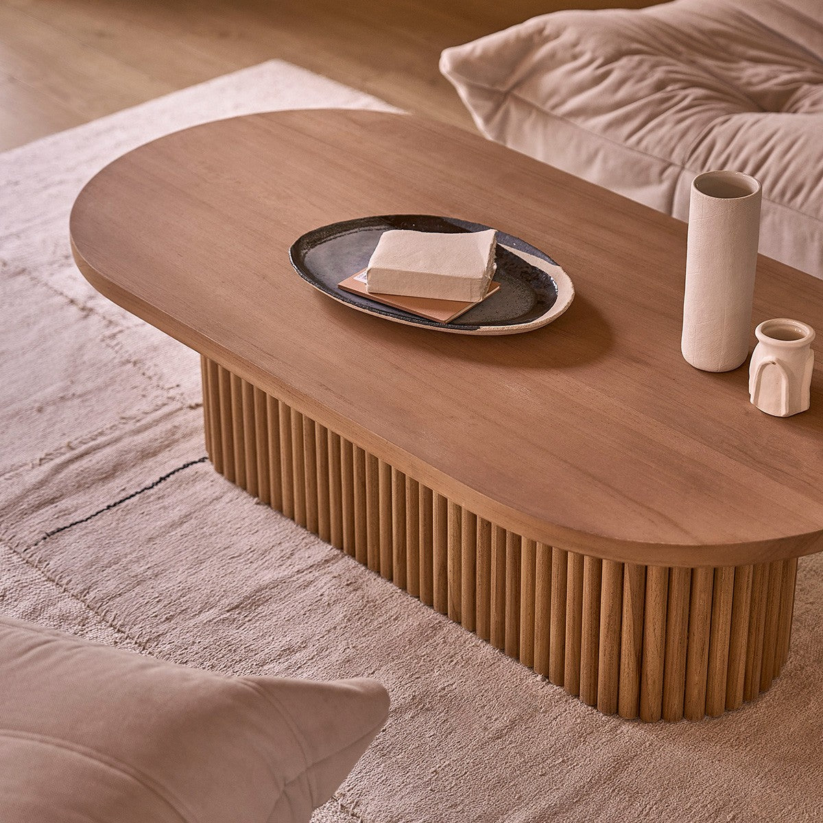 COLINE - Tavolino in teak massello 120 cm