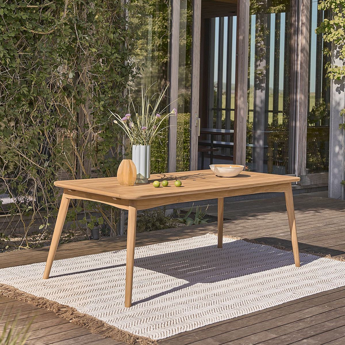 AUBE - Tavolo da giardino allungabile in teak massello 6/8 pers.