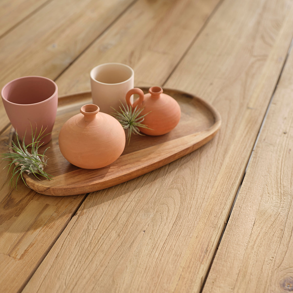 JUNE - Tavolo in teak massello riciclato e metallo 10 pers.