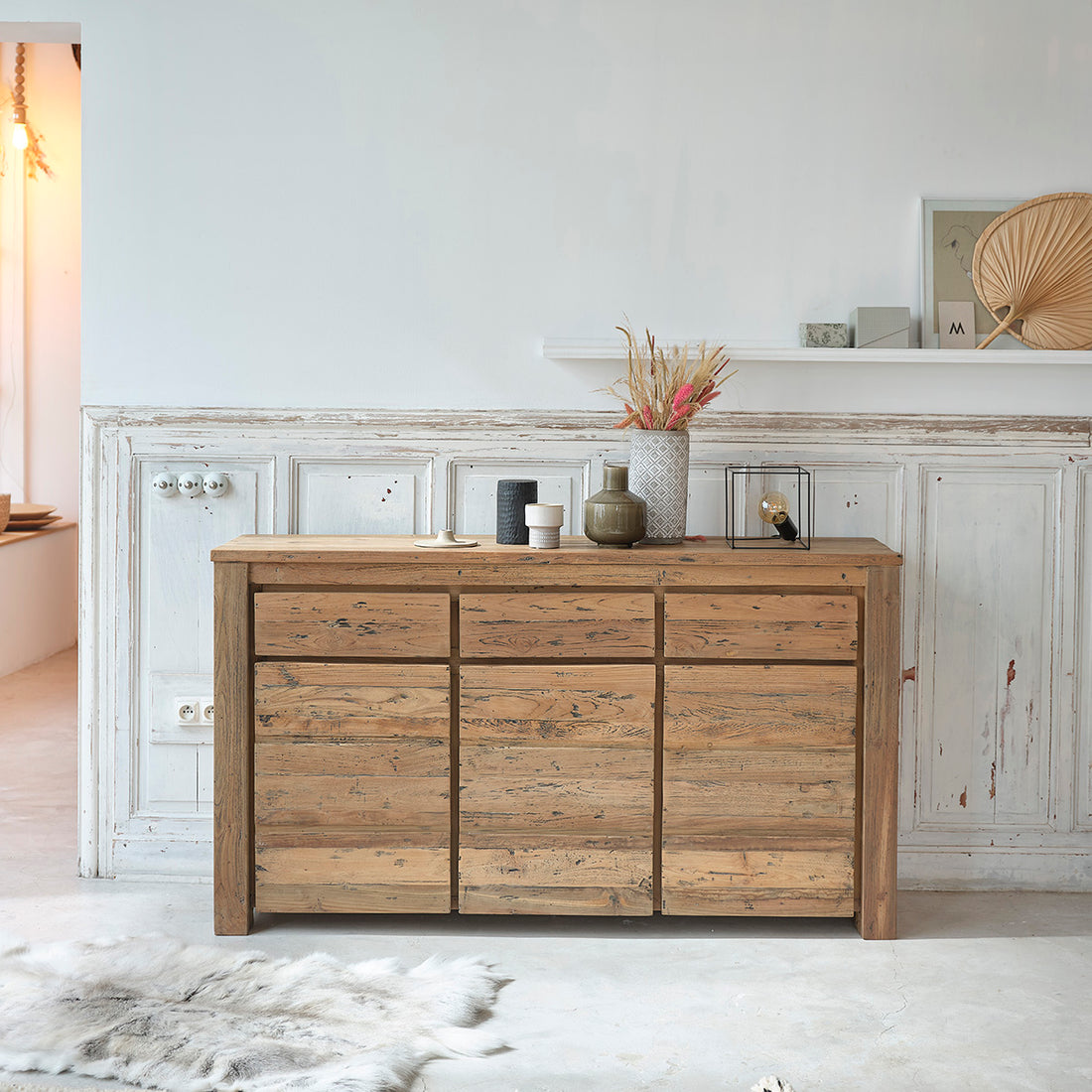 CARGO - Credenza in teak massello riciclato 160 cm
