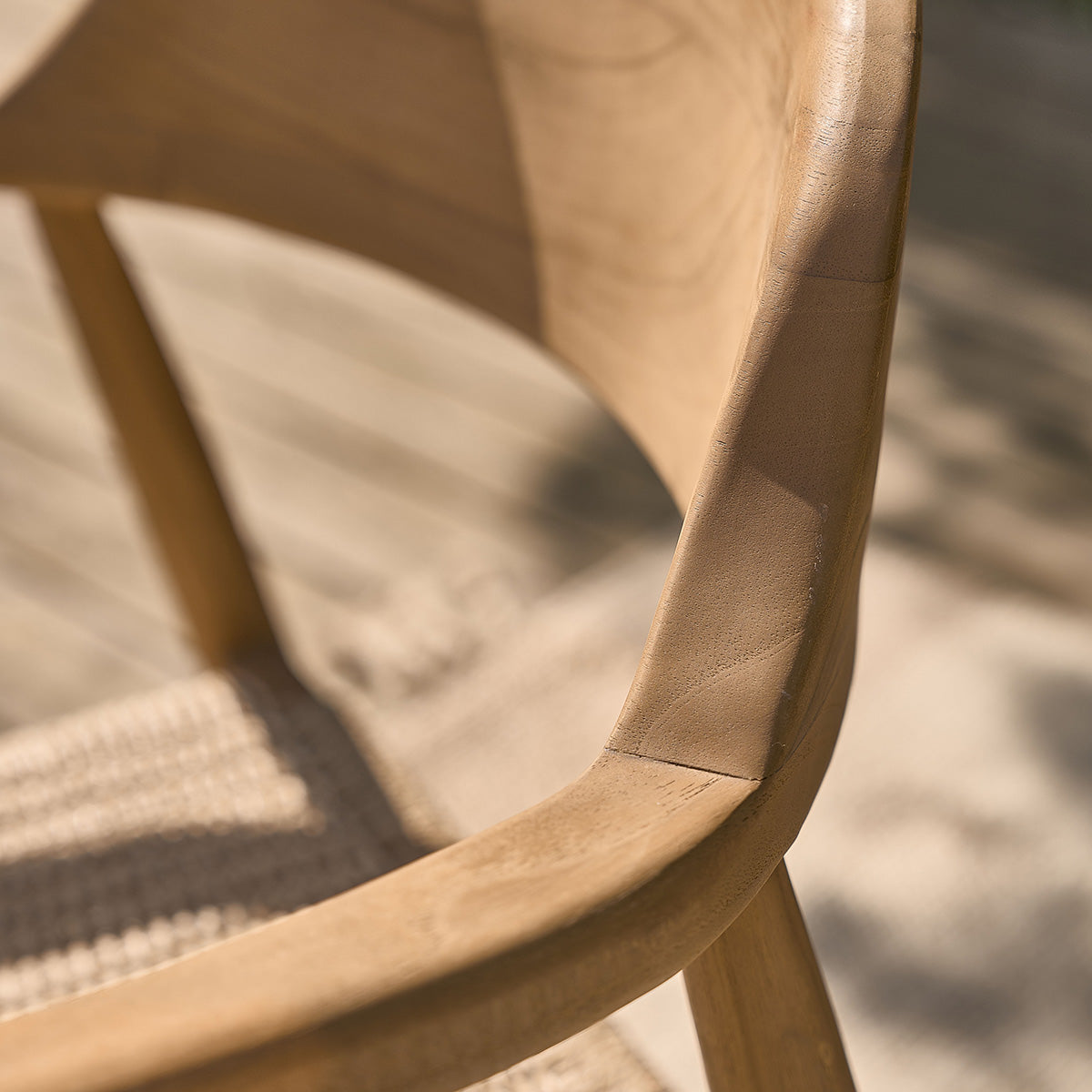 ALIZÉ - Poltrona da giardino in teak massello e corda (set di 2)