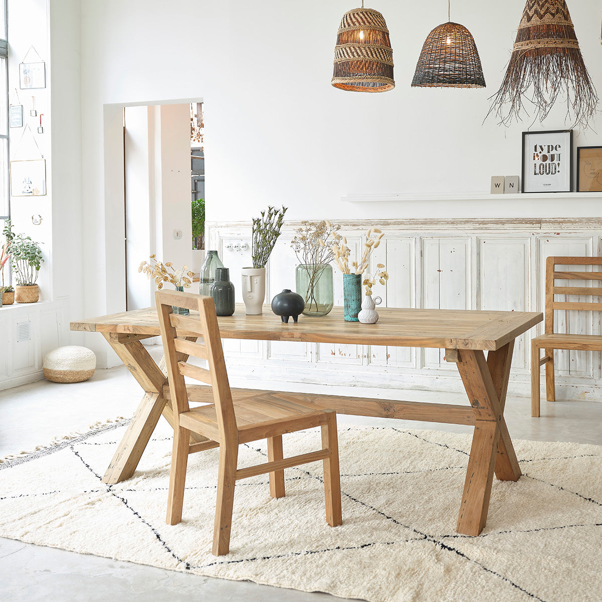 CARGO - Sedia in teak massello riciclato