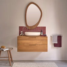 Mobile sottolavabo sospeso in teak massiccio 80 cm