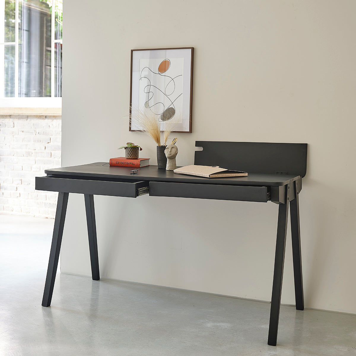 GLASGOW - Scrivania in legno di mango massello 130 cm