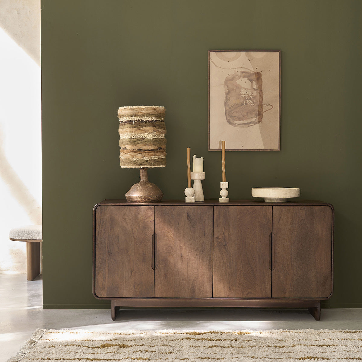 SOFIA - Credenza in legno massello di mango, 160 cm