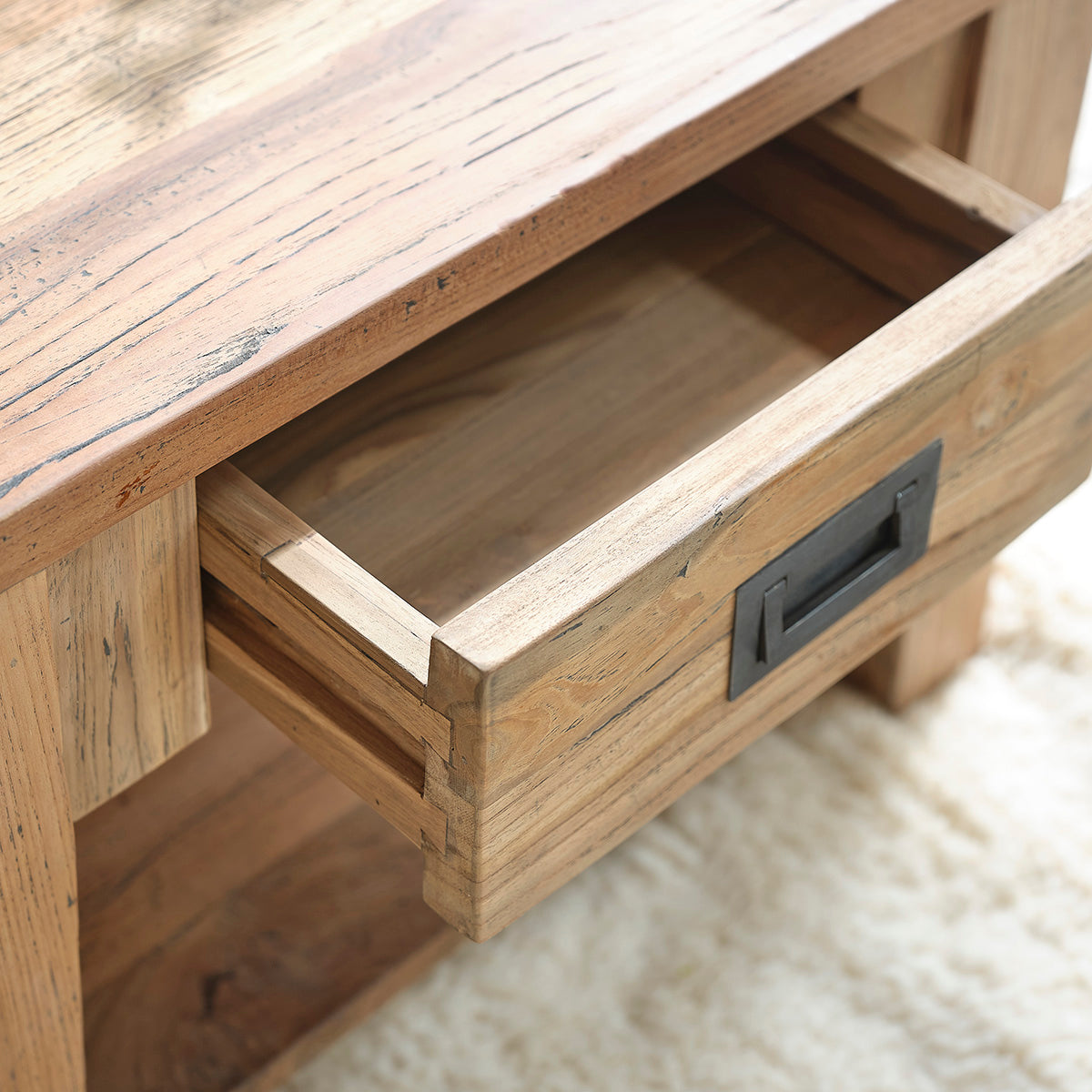 CARGO - Tavolino in teak massello riciclato 60 cm