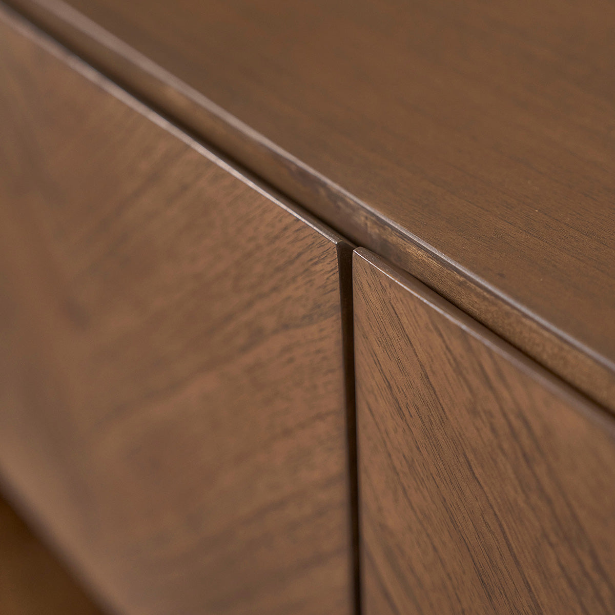 CALIX - Mobile TV in mindi massello e metallo finitura noce 160 cm