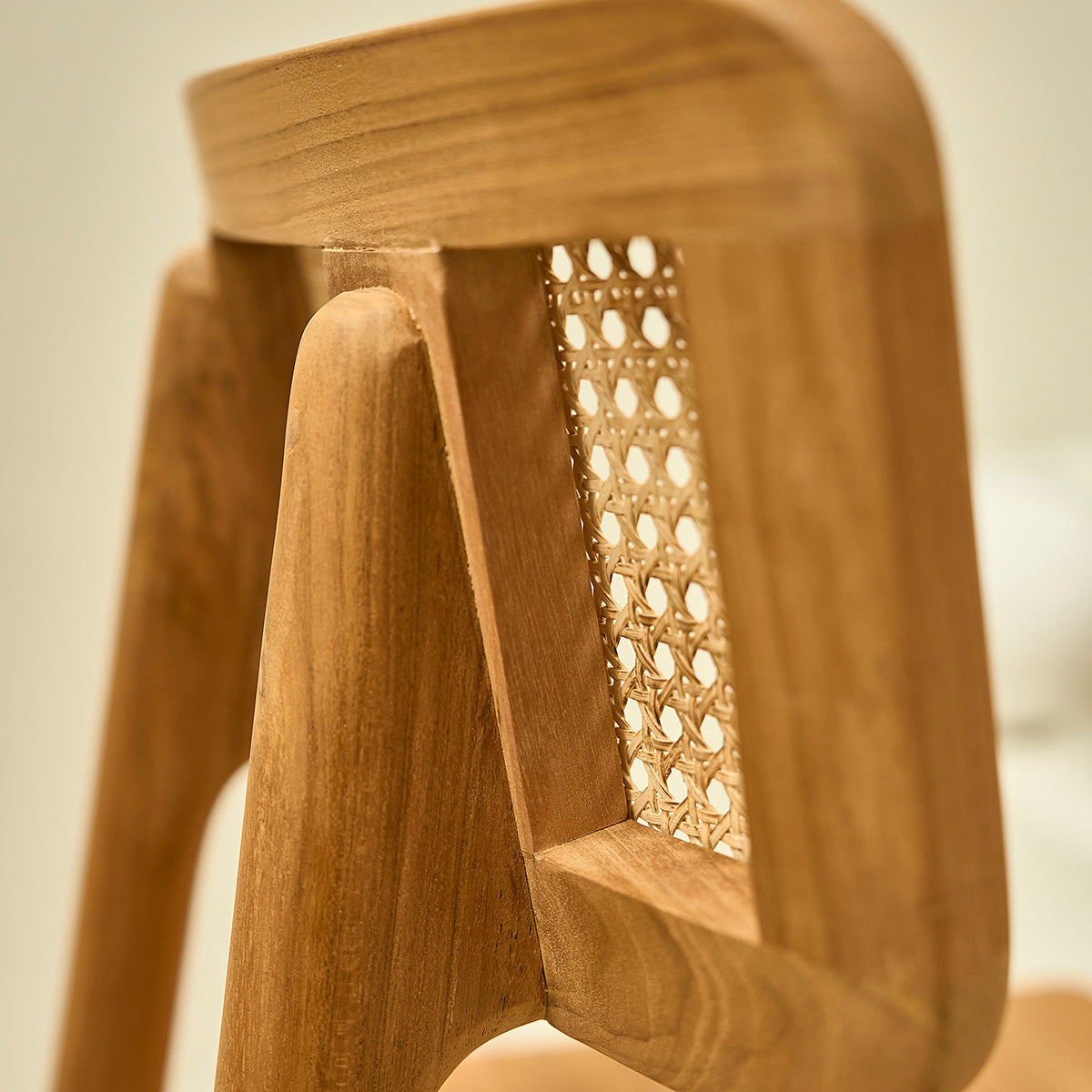 SIXTINE - Sedia in teak massello e midollino