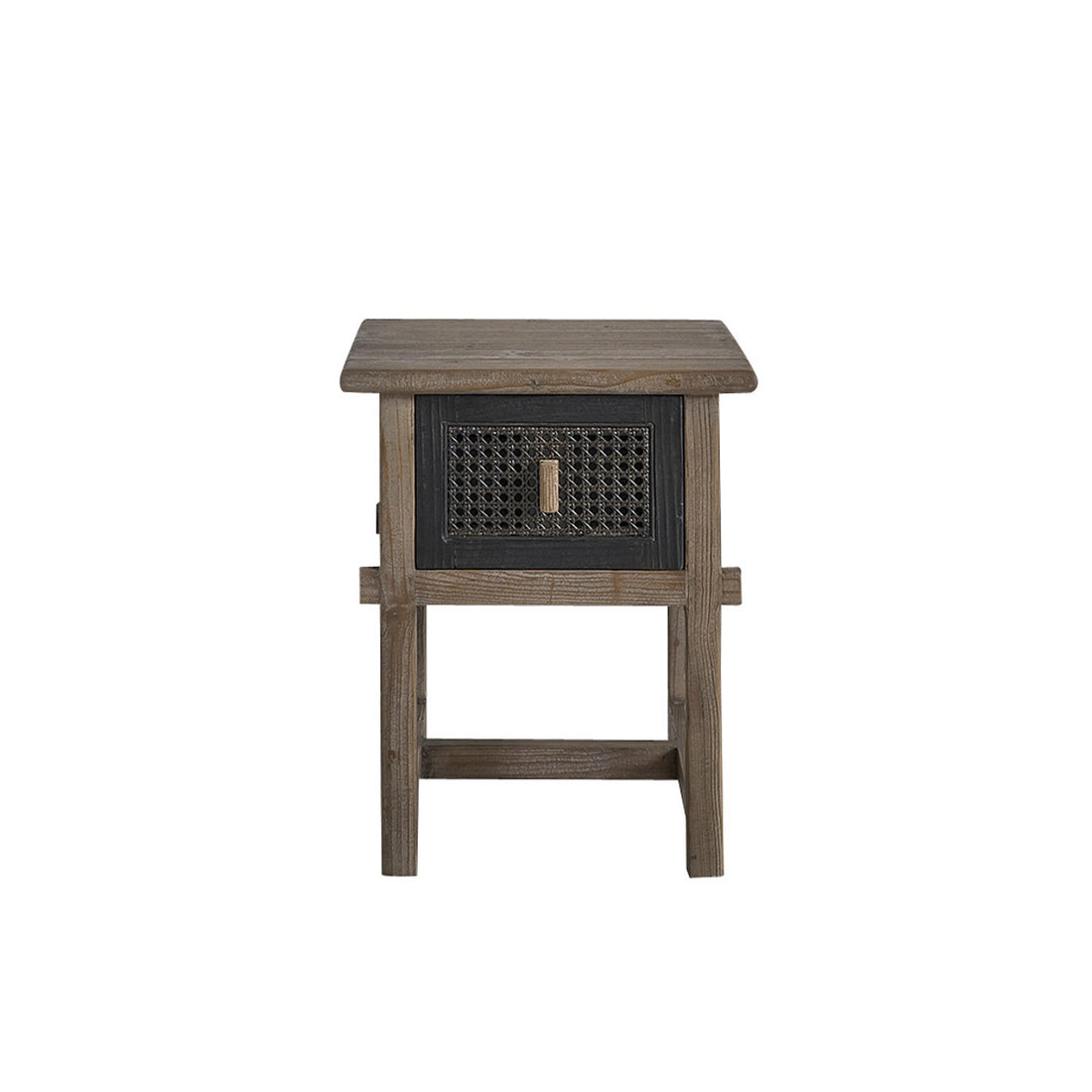 JUNKO - Comodino in legno massello riciclato 45 cm