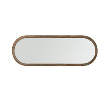Specchio ovale in legno massello riciclato 140x50 cm