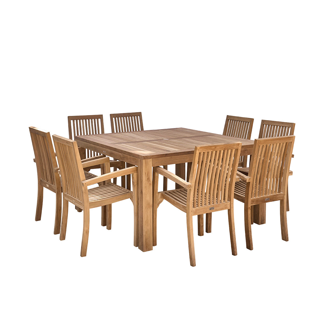MALTE - Set di mobili da giardino in teak 8 pers.