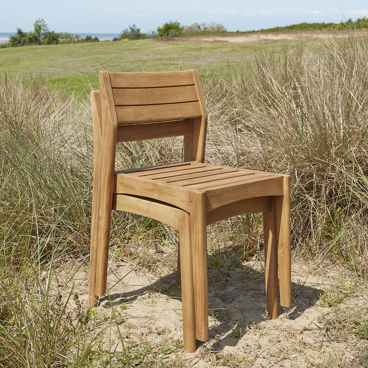 HORTENSE - Sedia da giardino in teak riciclato (set di 2)