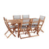 Set di mobili da giardino in acacia 6 pers.