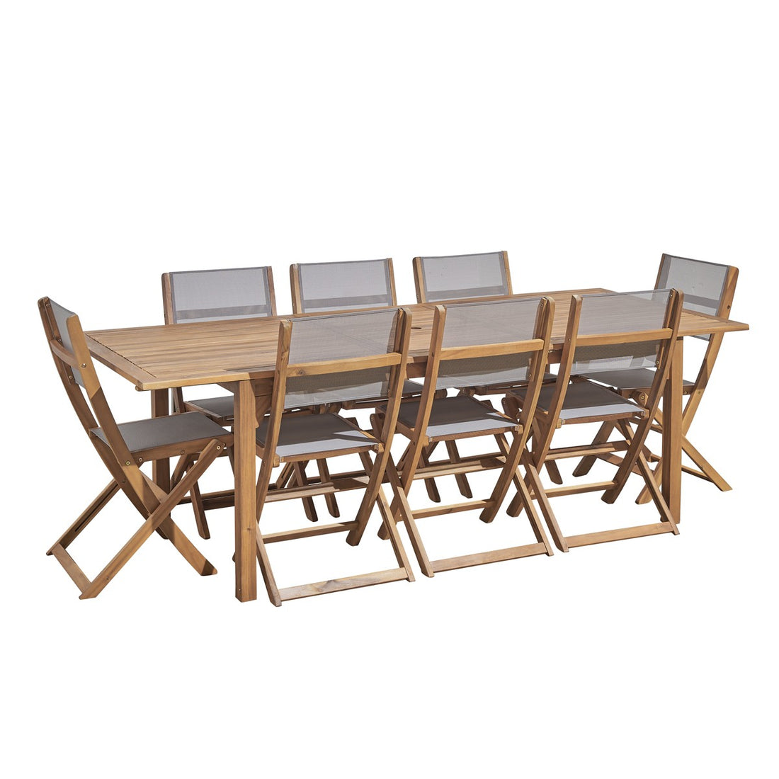 HANOÏ - Set di mobili da giardino in acacia FSC 8/10 pers.