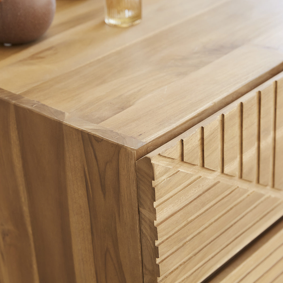 PORTLAND - Cassettiera in teak massello 95 cm