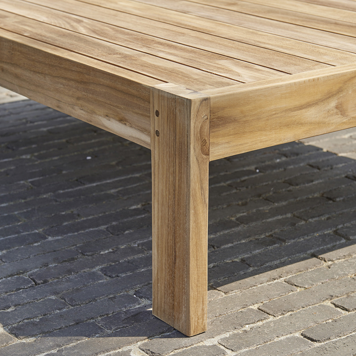 PALMA - Tavolino da giardino in teak 102 cm