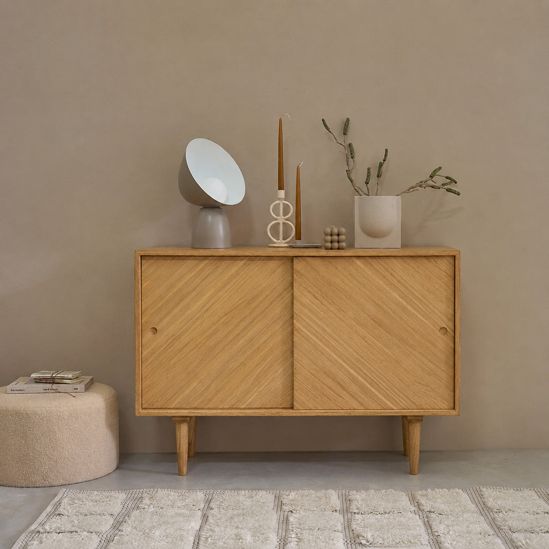 PACÔME - Cassettiera in mindi massello 120 cm