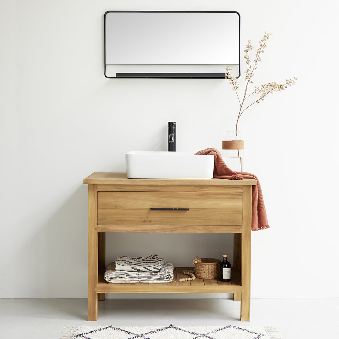 MARLI - Mobiletto in teak massello 90 cm
