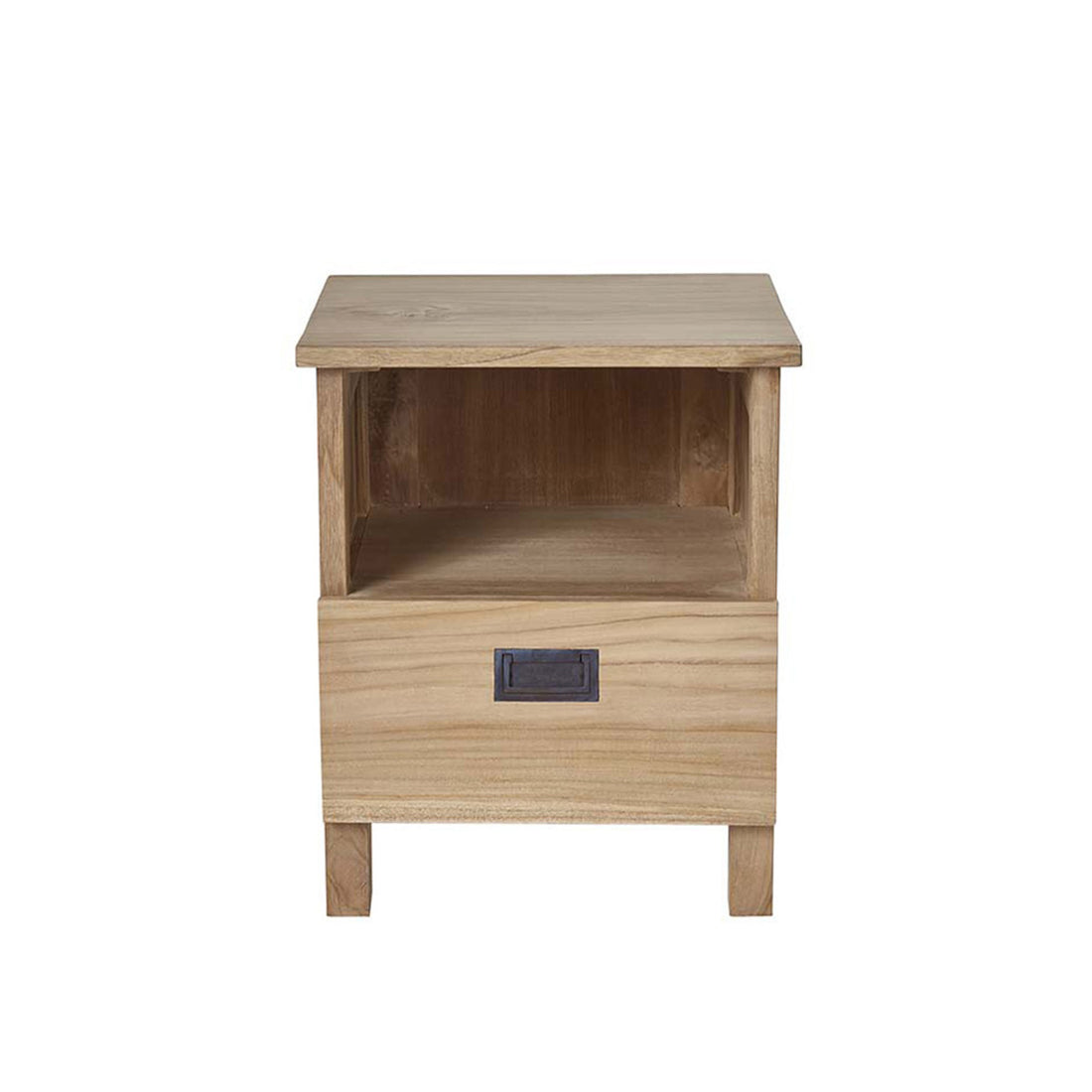 ALDO - Comodino in teak massello 45 cm