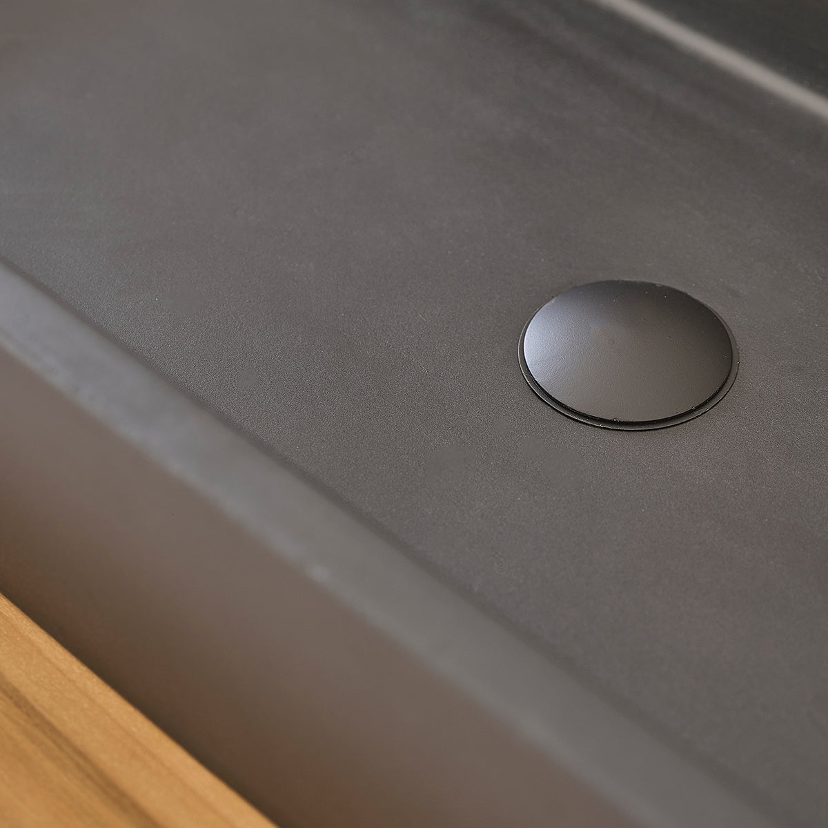 IRIS - Lavabo in cemento nero 100x37 cm