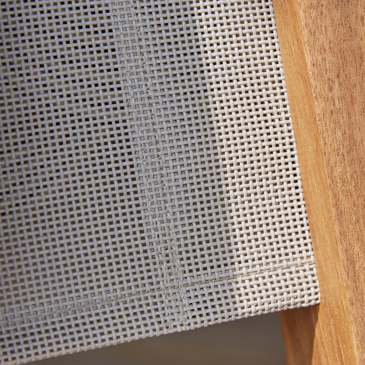 HANOÏ - Sedia a sdraio in acacia massello e textilene grigio (set di 2)