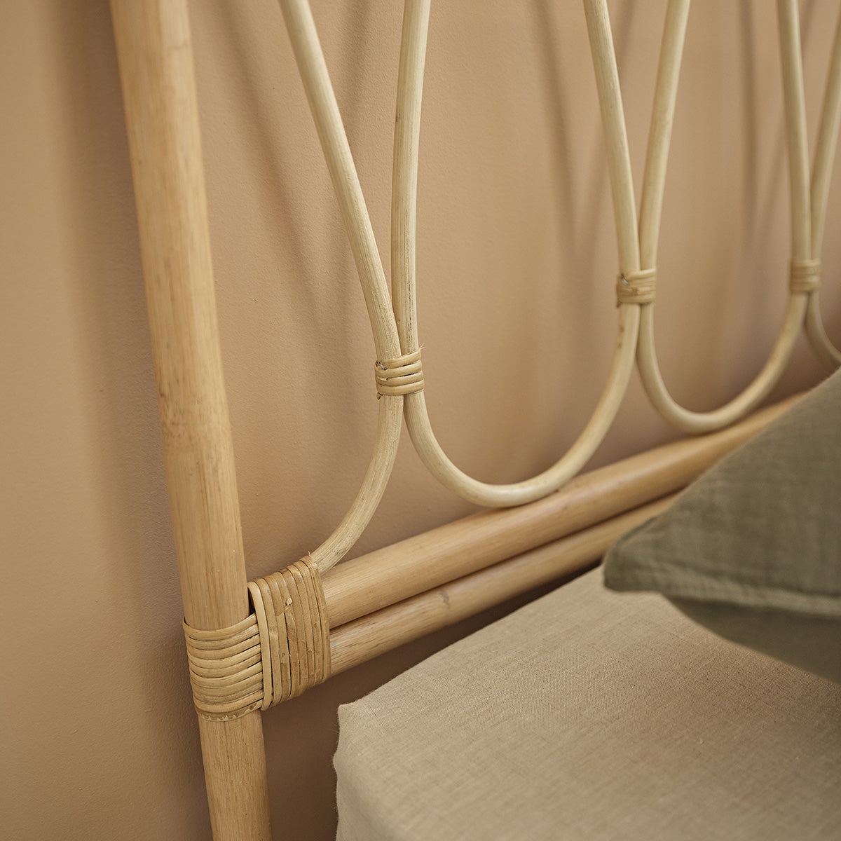 BOHO - Testiera per bambini in rattan 90 cm